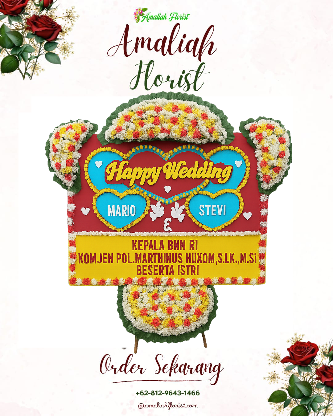 Papan Bunga Pernikahan Kepulauan Sula